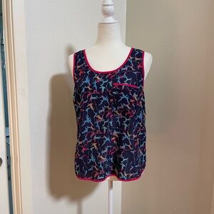 Pink Martini Multicolor Bird Print Tank Top See VIDEO